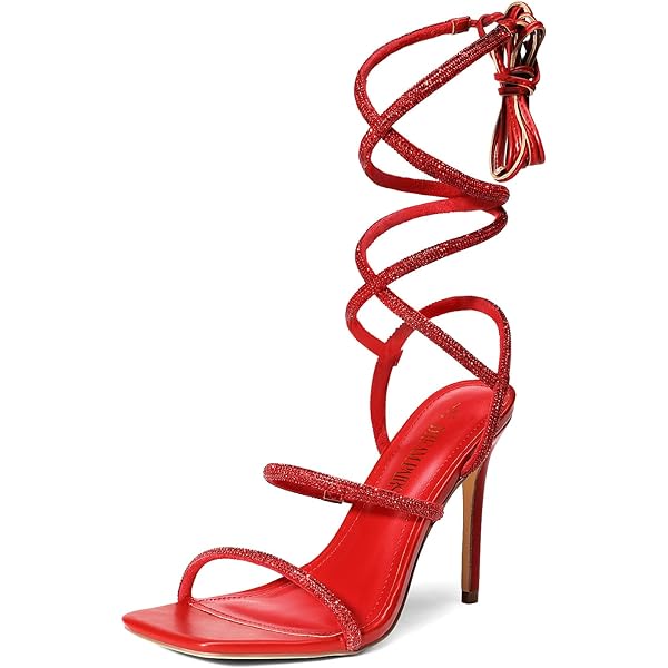 Sandalia Zapatilla Tacón Altura 8 Cm Tiras Gladiador Negro