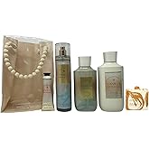Bath & Body Works Vanilla Romance Gift Set - Fragrance Mist - Body Wash - Body Lotion And Hand Cream - with a Peach Gardenia Bar Soap