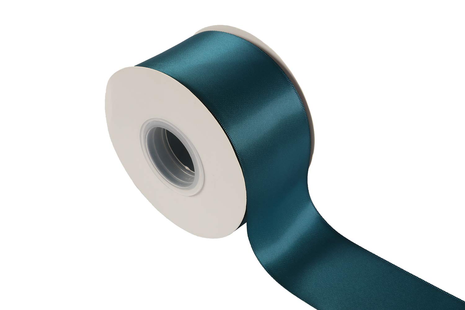 Ribbonitlux 50mm Wide Double Face Satin Ribbon 22 Meters (347-Teal, Set for Gift Wrapping, Party Decor, Sewing Applications, Wedding and Craft