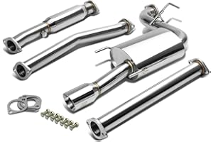 DNA MOTORING J2 Engineering J2-CBE-OS-058 Cat Back Exhaust System [Compatible with 93-97 Toyota Corolla Catback Exhaust w/Muffler Tip]