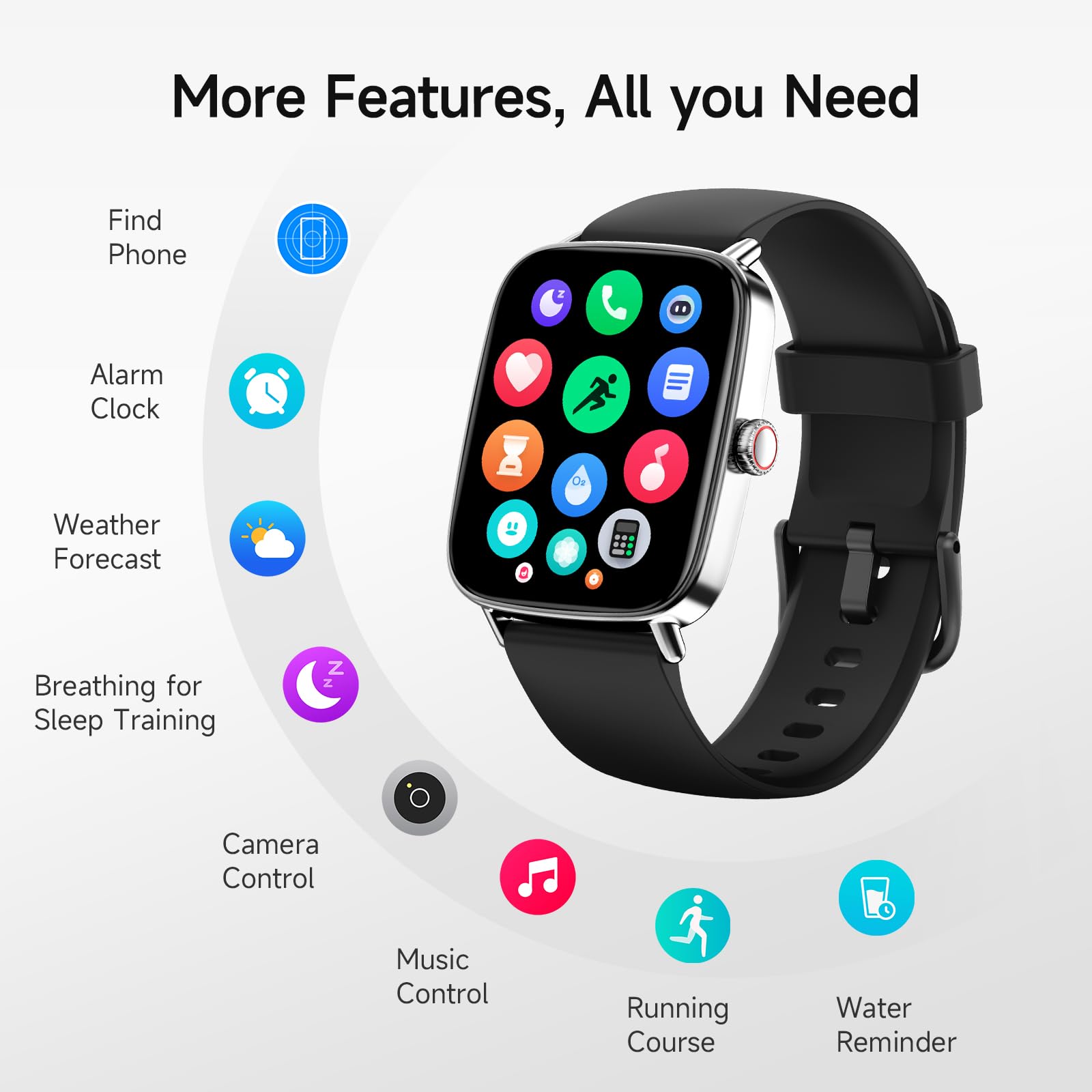 Smart Watch for Men Women, 1.85