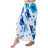 CHAINUPON Womens Beach Pareos Sarong Sheer Long Swimsuit Cover Ups Bikini Wrap Skirt