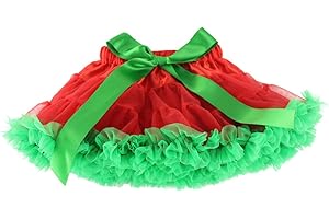 Wennikids Xmas Baby Kids Girls Dancewear Chiffon Tutu Pettiskirt Princess Skirt