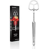 Seamless Danish Dough Whisk Baking Tools 304 Stainless Steel 12 Inches | Comes in an elegant gift box; Seamless design makes cleaning quick and easy; Dishwasher safe; For sourdough &amp; bread dough