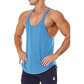 ROWILUX Men's Workout Quick Dry Soft Gym Bodybuilding Stringer Tank Tops