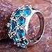 Psiroy 925 Sterling Silver Created Green Topaz Filled Knuckle Joint Ring Band Size 7