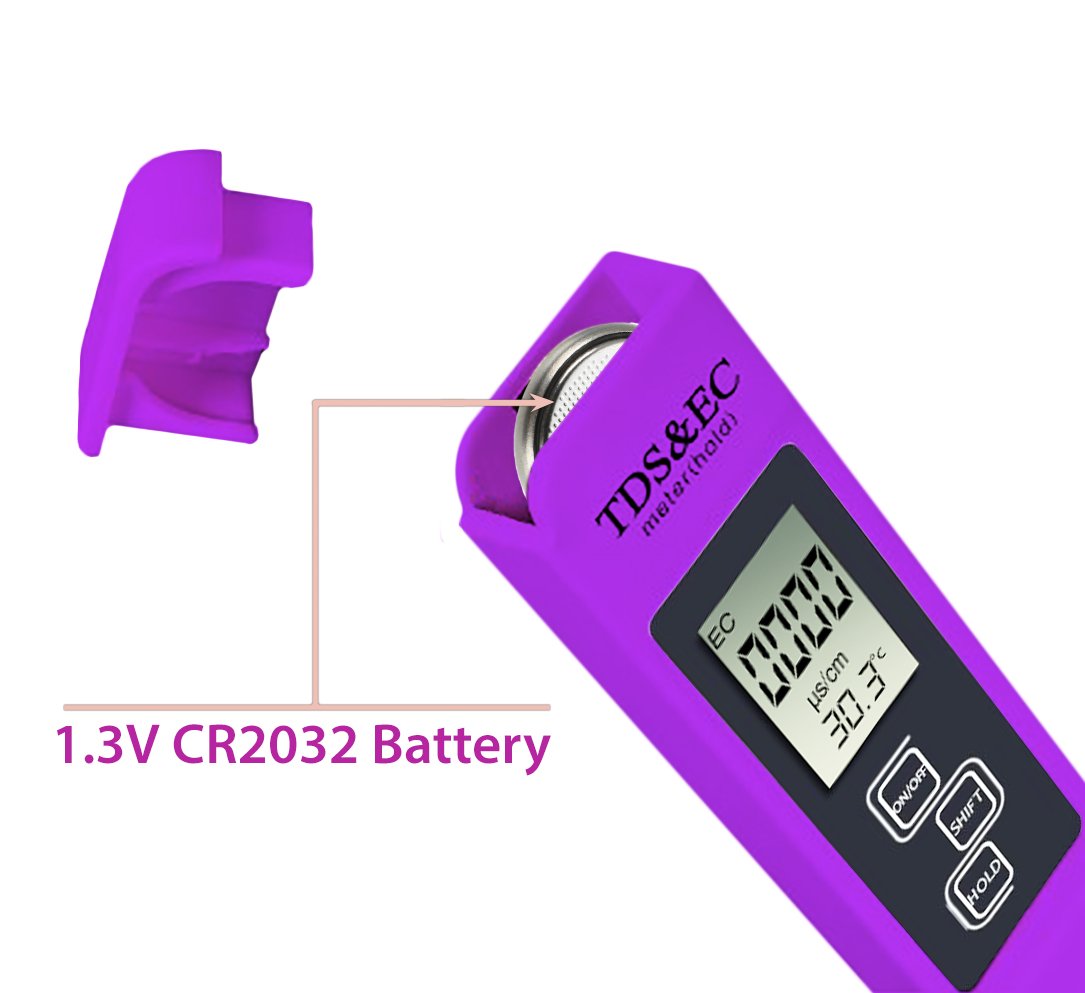 TDS Meter, Professional-Grade Water Test Kit Tests Water Quality in Drinking Water, General Hydroponics, Aquariums, Ponds, Pool, Spa, Water Purifier, 100% Accurate 3 in 1 TDS, EC and Temperature Meter