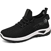 XDFVC Wide Toe Box Shoes Women Bowling Shoes Orthopedic Plantar Fasciitis Workout Non Slip Work Air-Cushion Arch Support Lace Up Tennis Sneaker Breathable Comfortable Casual Walking Sneakers