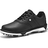 DARIBOM Mens Golf Shoes Traditions Fixed Nailless Sole Waterproof Spikeless Size 7.5-14