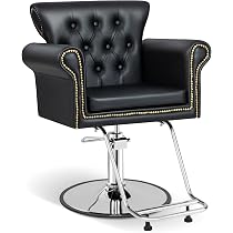 Amazon.com: GOFLAME Salon Chair, Adjustable Swivel Barber Chair ...