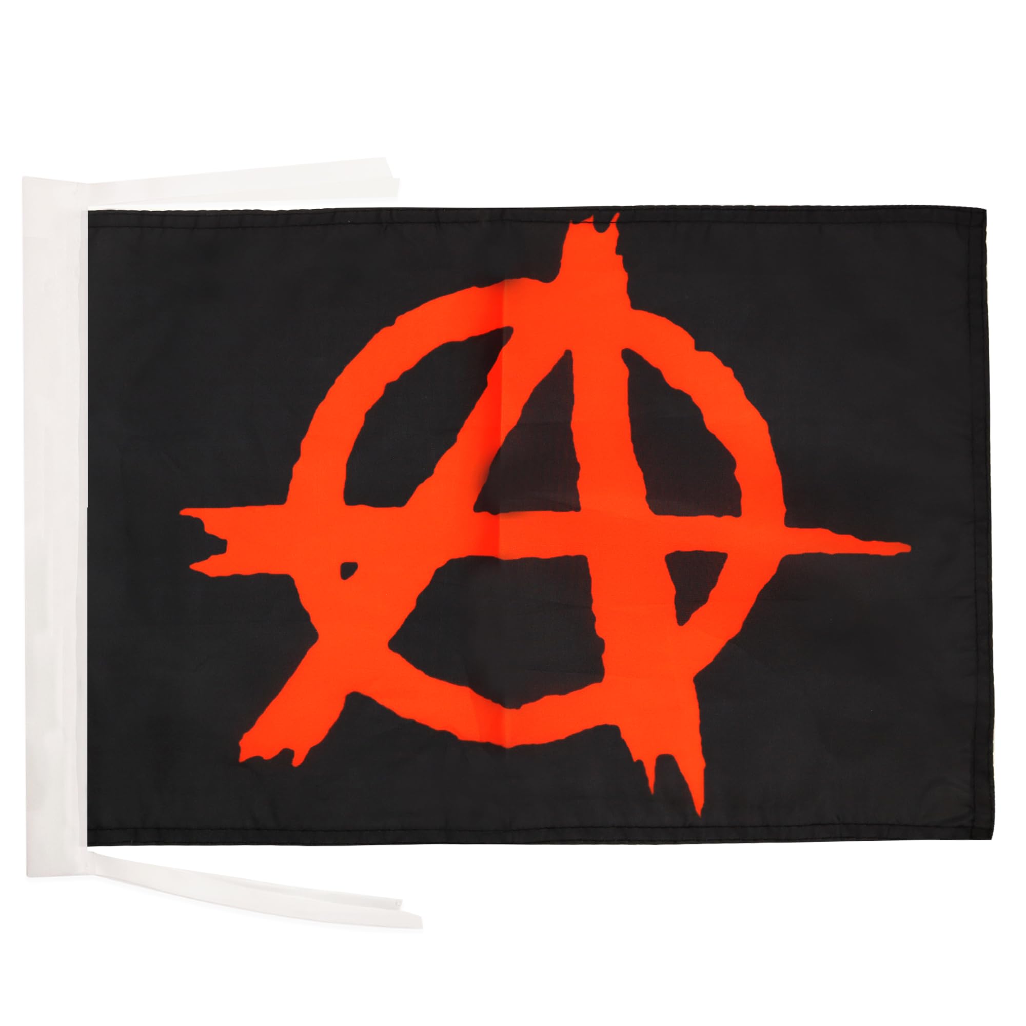 AZ FLAG - Anarchy Black and red Flag - 18'' x 12'' - 100% Polyester Arnachism Movement Small Banner with Two Cords - Fade Resistant - Vivid Colors - 18x12 in - 45x30 Cm — image 1