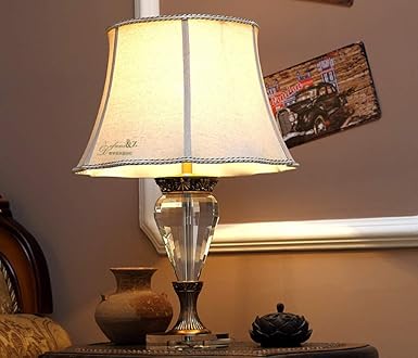 Decorative Nightstand Lamp Desk Lamps Bedside Lighting Luxury Upscale European Crystal Table Lamp For Modern Living Room Study Bedroom Amazon Co Uk Lighting