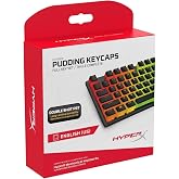 HyperX Pudding Keycaps - Double Shot PBT Keycap Set with Translucent Layer, for Mechanical Keyboards, Full 104 Key Set, OEM Profile, English (US) Layout - Black