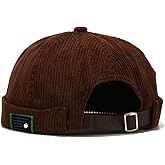 Lrastok Mens Docker Cap Brimless Skullcap Sailor Cap Rolled Cuff Retro Beanie Hat