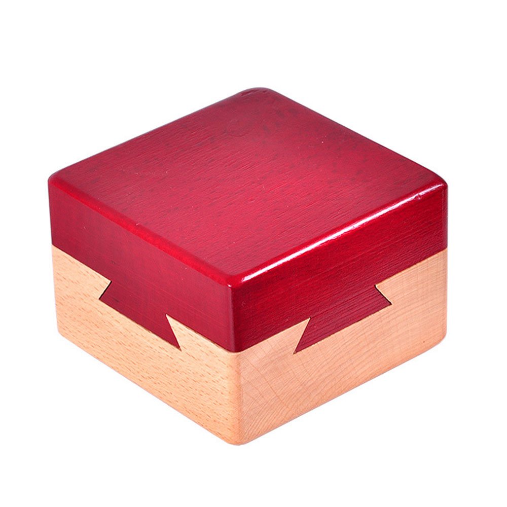 Wooden Magic Puzzle Brain Teaser Lock Box for Intelligence Games