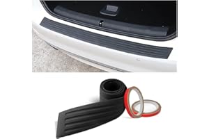 FEKEY&JF Car Rear Bumper Protector Guard, Universal Black Rubber Anti-Scratch Abrasion Resistant Trunk Door Entry Guards Accessory Trim Cover for SUV, Cars, Car Exterior Accessories (Black/40.9"x3.5")