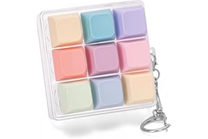 FunisFun Keyboard Fidget Toy Handheld Clicky Fidget Keyboard with Keychain Detachable Mechanical Clicker Adult Stress Relief Gifts for Leisure Moments (Style A)