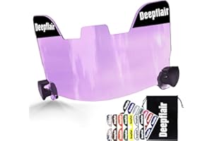 Deepflair Football Visor, Clear Football Helmet Visor Scratch Resistant with Quick-Release Clips for Youth&Adult