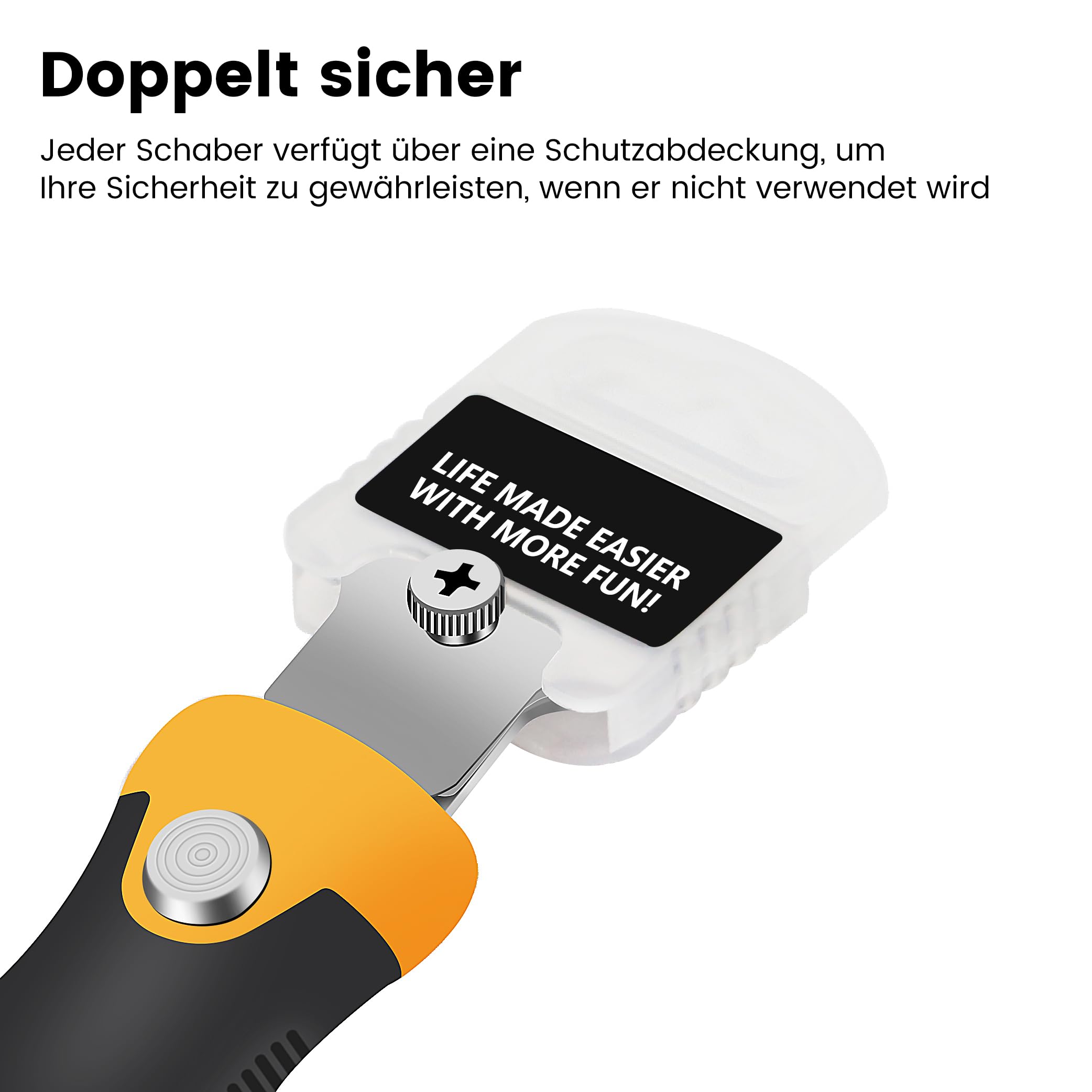 MulWark Profi-Schaber-Set mit 2 Teleskop-Griffen & 12 Klingen | Heavy-Duty Glas- und Farbschaber für Fenster, Ofenreinigung, Oberflächenvorbereitung 7