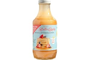 Uncle Bob's Butter Country Original Buttermilk Syrup for Pancakes and Waffles, Less Sugar, No Corn Syrup, Gluten Free, Made without Artificial Flavors, 16 fl oz Bottle