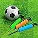 MINGRU Ball Pump for Basketball, Soccer, Volleyball, Rugby, Water Polo Ball & Other Inflatables Air Pump, Needles and Nozzles Included (3 Pack - Blue+Green+Orange, 8