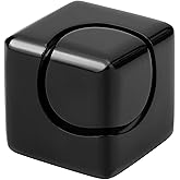 Infinity Gear Fidget Cube Spinner for Kid Adult, Transformable Spinning Top Metallic Fidget Toys for Anti-Anxiety Stress Relief Autism ADHD, 2-in-1 Cube Focus Toy for Desktop Office Classroom Black