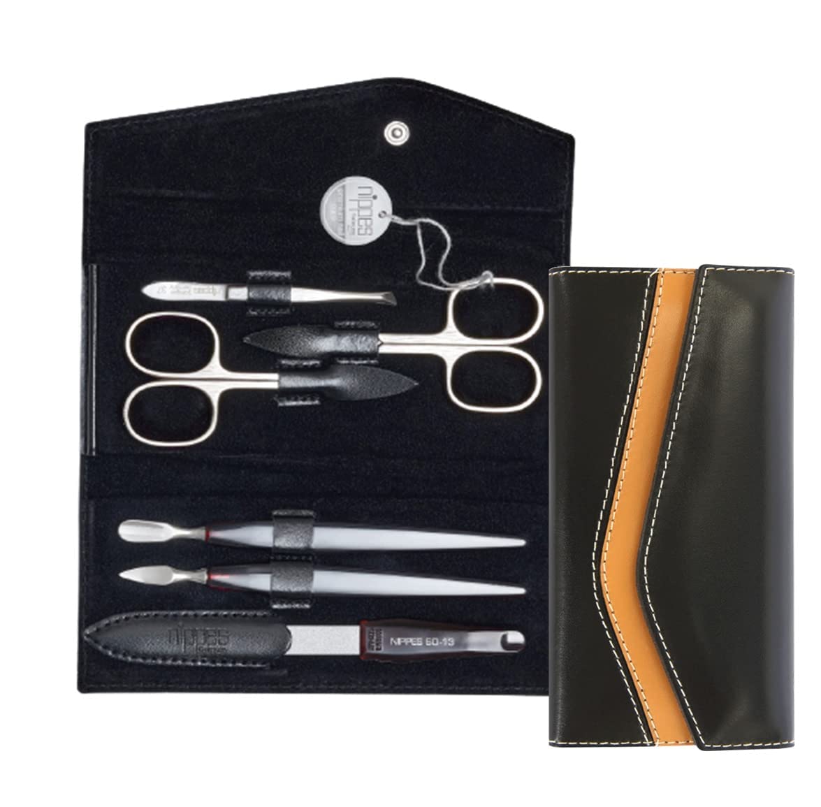 Nippes Solingen Manicure Set 6 Pieces Black/Brown, 150 g