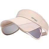 Summer Sun Visor Hat - Women Adjustable Golf Cap with Retractable Brim, UV Protection Beach/Tennis Sport Hat