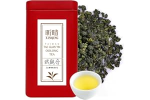 XINQING Xin Qing Tieguanyin Oolong Tea Tie Guan Yin Tea Iron Goddess Tieguanyin Taiwan High Mountain Oolong Tea Taiwan Gaoshan Ulong Tea 200g/7.05oz