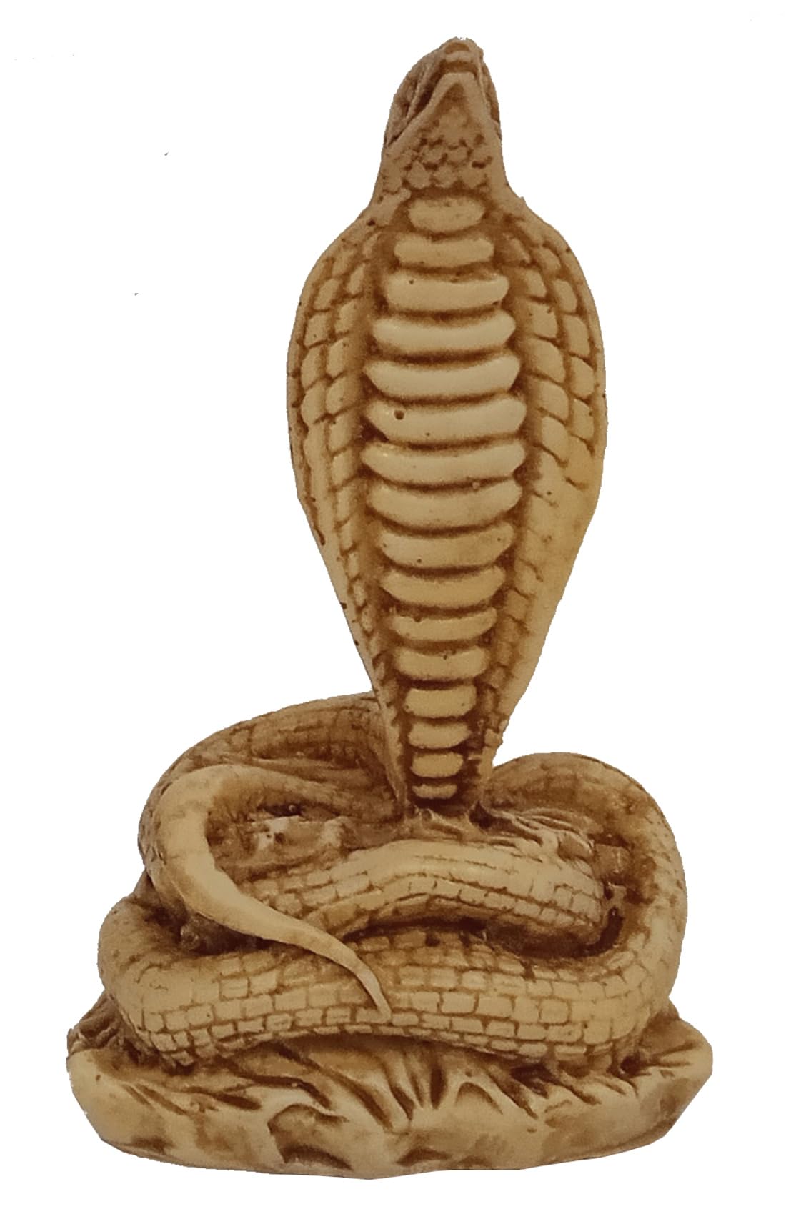 Purpledip Resin Figurine King Cobra Nag Snake: Collectible Showpiece Statue (12716)