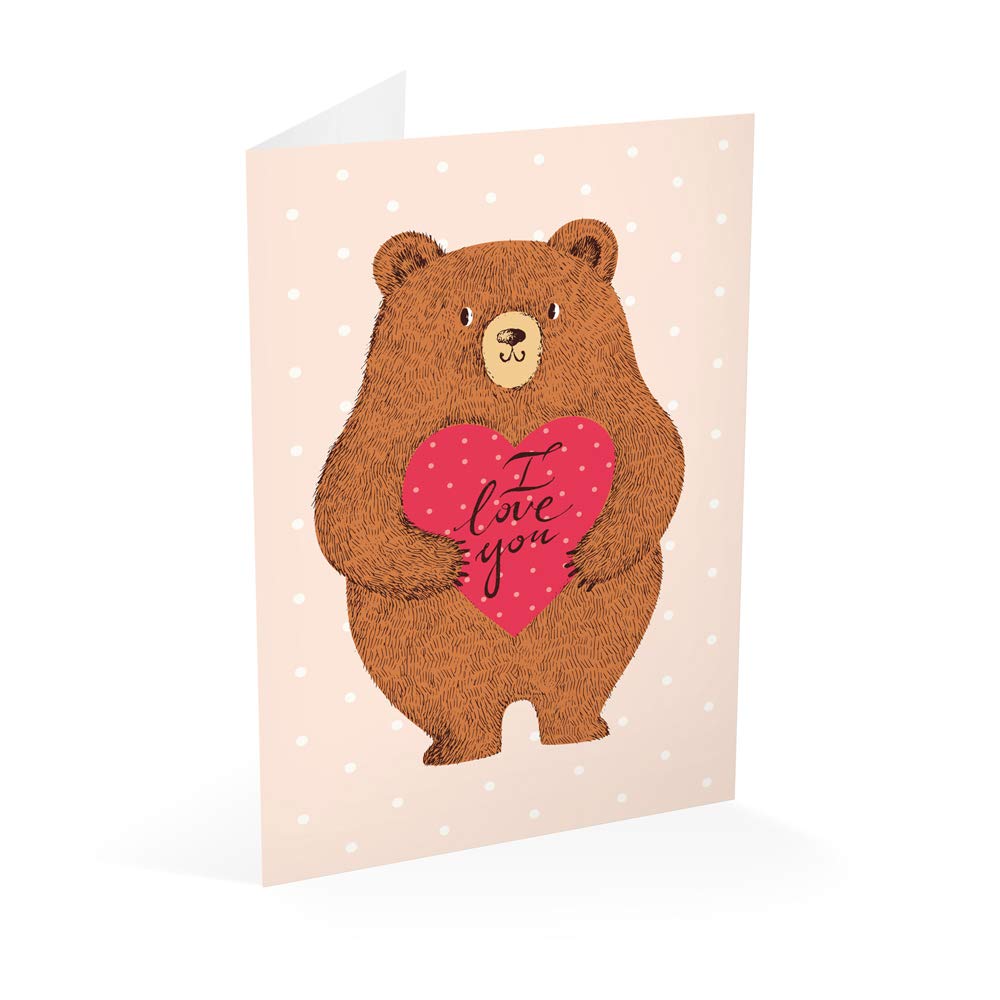 Grupo Erik Erik Editores Greeting Card Teddy Love, Unique
