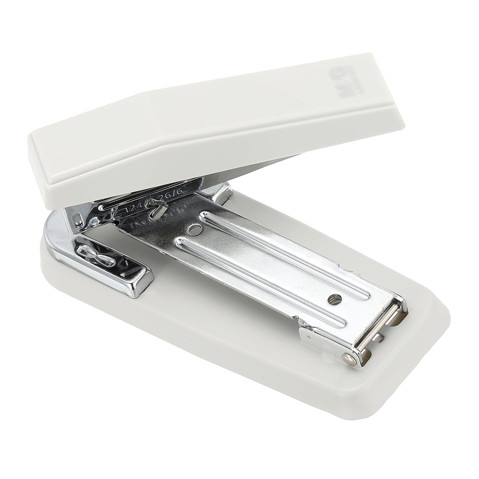 PATIKIL M&G Desktop Stapler, 25-50 Sheet Capacity, 360 Degree Rotation, Effortless Stapling, Gray, Classic Style