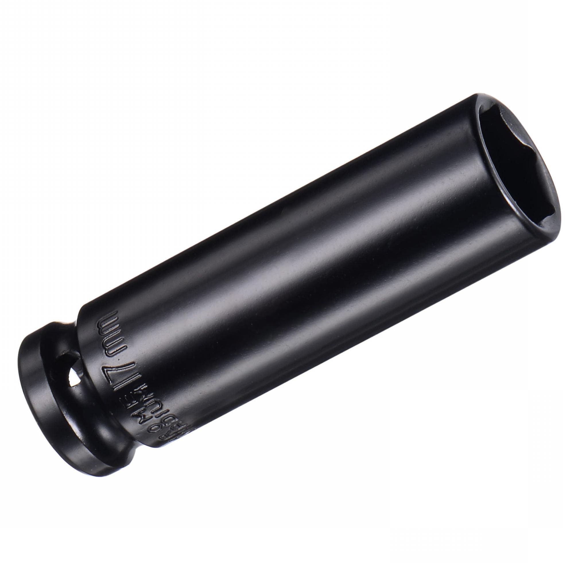 Unifizz 1/2 Inch Drive - 17mm Deep Impact Socket with 6 Point Design, Heat-Treated Cr-V Steel 78mm Length, Metric Sizes