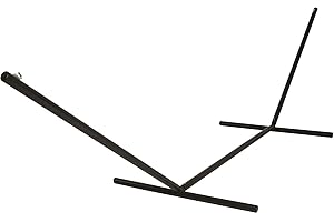 Hatteras Hammocks 15 ft. Tri-Beam Steel Hammock Stand with Right Connection Design and Cape Shield Powder Coating, 600 LB Weight Capacity, Handcrafted in The USA - Black