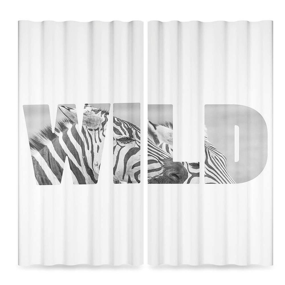 Amazon Com Zebra Print Bedroom Blackout Curtains Word Wild
