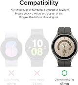 Ringke Galaxy Watch 5 Pro 45mm Slim Hard PC Case 2 Pack Clear Matte Black view 2