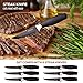 22 Piece Set of Kitchen Knives Includes Steak Knife Set With Sheath Covers, Rose Gold And Black Cutlery Set