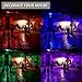GLW 100W Super Bright LED RGB Flood Light,Outdoor Remote Control,Color Changing Security Light,Waterproof 110V Dimmable 16 Colors 4 Modes,US 3-Plug,Wall Washer Light,Spotlight