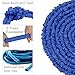 IBeaty Lightweight 150ft Expandable Garden Hose Magic Flexible Water Hose with 3/4Inch Solid Brass Ends 8 Position Spray Nozzle Blue