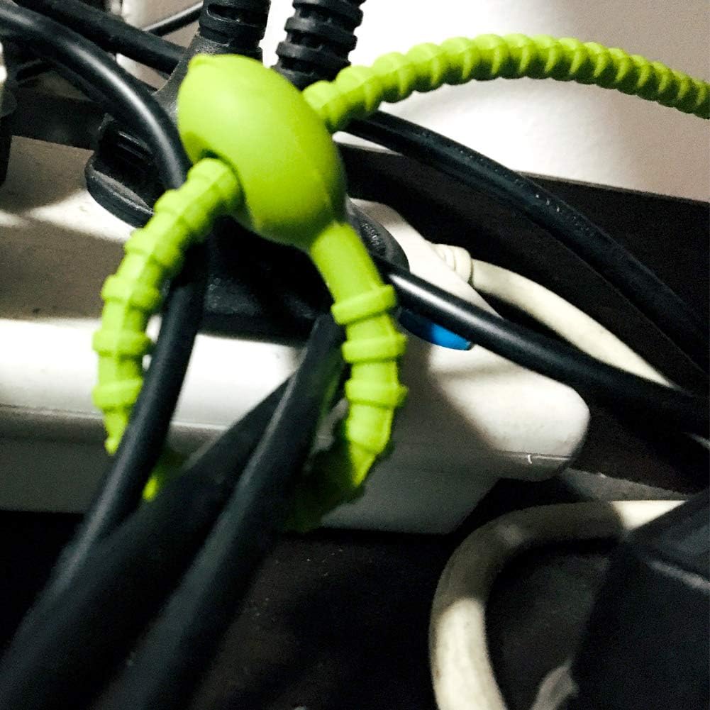AYWFEY 21 Pcs Colorful Silicone Cable Ties, 8.26 Inch Reusable Zip Ties for Cord&Cable, Multi Purpose Rubber Ties - Image 5