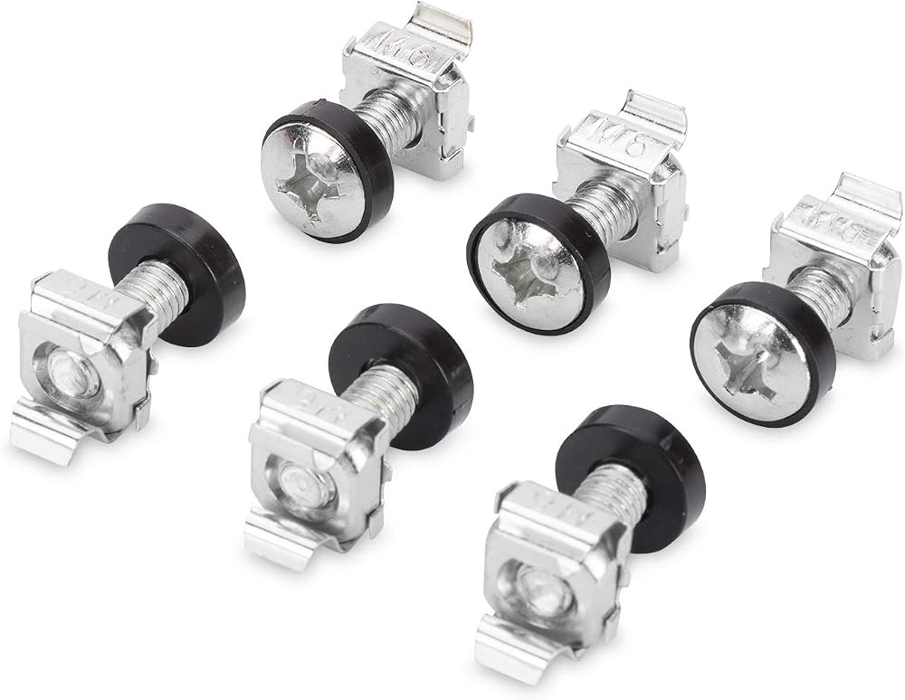 DIGITUS DN-19 SET-S M6 Screws & Cage Nuts 50 Piece Server Rack Mount Kit Silver