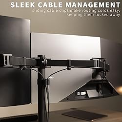 VIVO Full Motion Dual Monitor Desk Mount Clamp