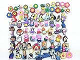 85 Girls Style Princess Peppa Pig Shoe Charms for Croc Shoes & Wristband Bracelet