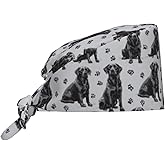 Funny Banana Working Cap, Scrub Cap with Sweatband, Adjustable Tie Back Hat Breathable Headgear for Women/Men