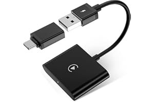 LITALARM Wireless CarPlay Adapter for Apple Devices 2024 Upgrade, Converts Wired to Wireless Carplay Dongle Wireless Control for iPhone iOS 10+ for Cars 2015+ Black