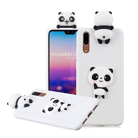 Aearl Huawei P20 Pro Custodia Carino Panda Bianco Disegni 3d Cute Kawaii Cartoon Handmade Papa Flessibile Soft Silicone Shockproof Cover Per Huawei