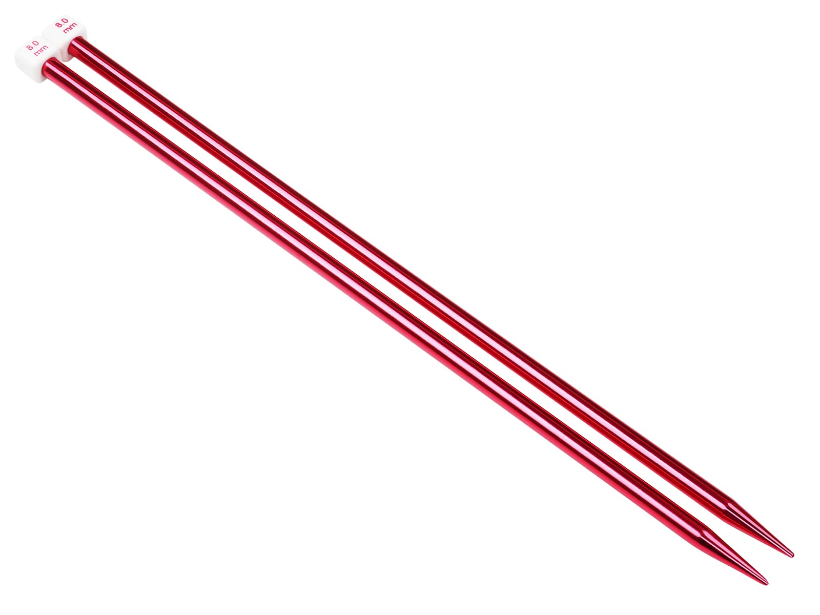 Coopay Knitting Needles 8.0mm x 35cm, Metal Knitting Pins Beginners Professional Knitters, Lightweight Knitting Needles for Arthritic Hands, Long Needles for Jumpers Blankets Large Projects