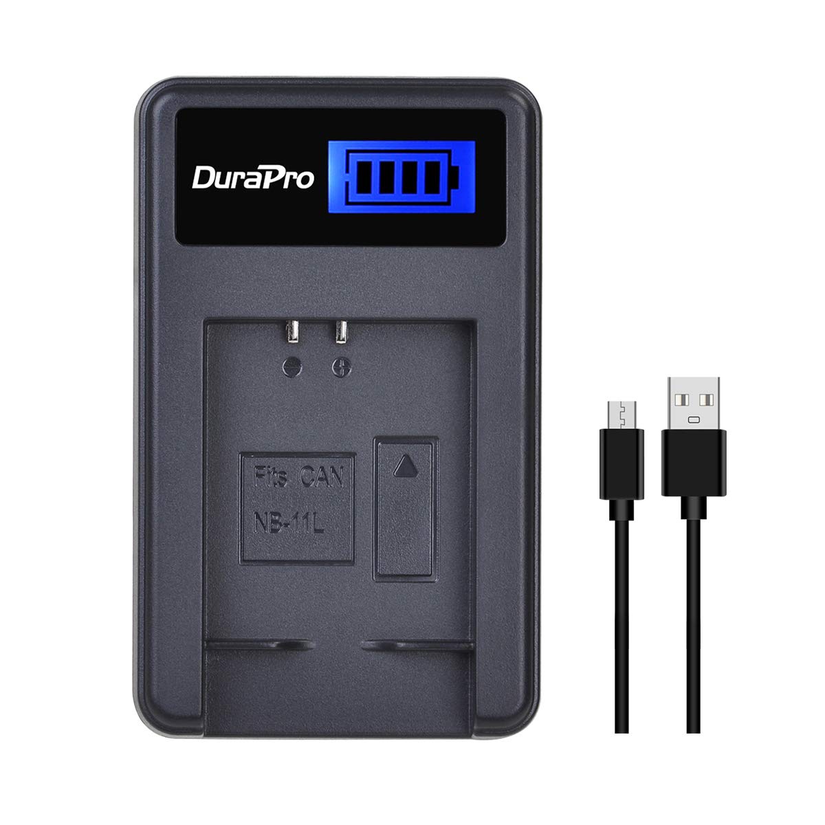 DuraPro Rapid LCD USB Charger Replacement for Canon NB-11L / NB-11LH Battery; Canon PowerShot A2300 IS, A2400 IS, A2500, A2600, A3400 IS, A3500 IS, A4000 IS, ELPH 110 HS, ELPH 115 HS