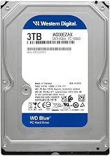 WD Blue 3TB 3.5 inch Internal HDD 5400 RPM SATA 6 Gb/s 256MB Cache view 2