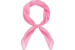 Chiffon Scarf Ribbon Neck Scarf Square Handkerchief for Halloween Men Women Boys Girls Costume Scarf Accessories